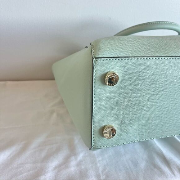 NEW | MICHAEL KORS Selma Raven Mercer Ciara Large TZ Satchel Tote Cyan Bag - Picture 10 of 15